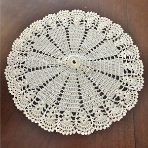 Handmade creme doily